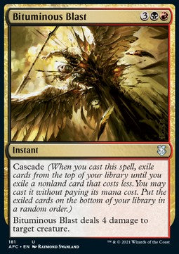 Bituminous Blast - Commander: Adventures in the Forgotten Realms (Uncommon) [AFC-181]