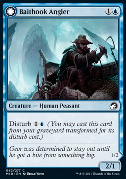 Baithook Angler // Hook-Haunt Drifter - Innistrad: Midnight Hunt (Common) [42]