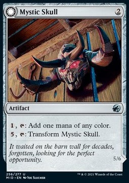 Mystic Skull // Mystic Monstrosity - Innistrad: Midnight Hunt (Uncommon) [256]
