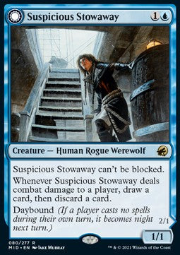 Suspicious Stowaway // Seafaring Werewolf - Innistrad: Midnight Hunt (Rare) [80]