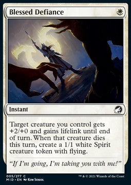 Blessed Defiance - Innistrad: Midnight Hunt (Common) [5]
