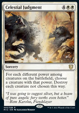 Celestial Judgment (V.1) - Commander: Innistrad: Midnight Hunt (Rare) [5]