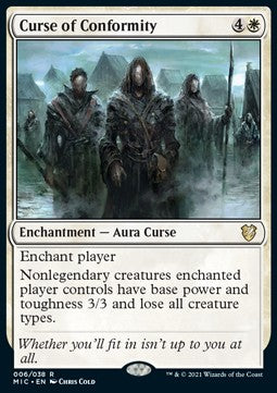 Curse of Conformity (V.1) - Commander: Innistrad: Midnight Hunt (Rare) [6]