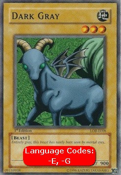 Dark Gray (V.1 - Common) - Legend of Blue Eyes White Dragon (Common) [LOB-008]