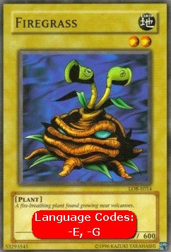 Firegrass (V.1 - Common) - Legend of Blue Eyes White Dragon (Common) [LOB-014]