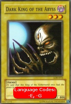 Dark King of the Abyss (V.1 - Common) - Legend of Blue Eyes White Dragon (Common) [LOB-016]