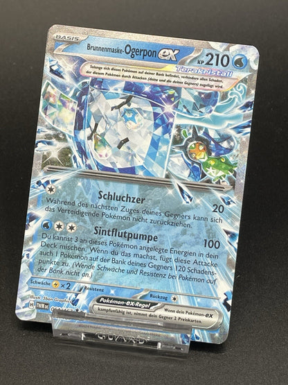 Pokémon Karte Brunnenmaske-Ogerpon ex 064/167 - Double Rare - Deutsch