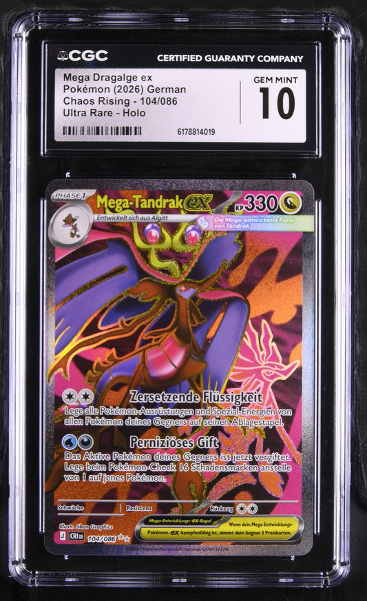 Pokémon Mega Dragalge Ex CGC Gem Mint 10 Chaos Rising DE