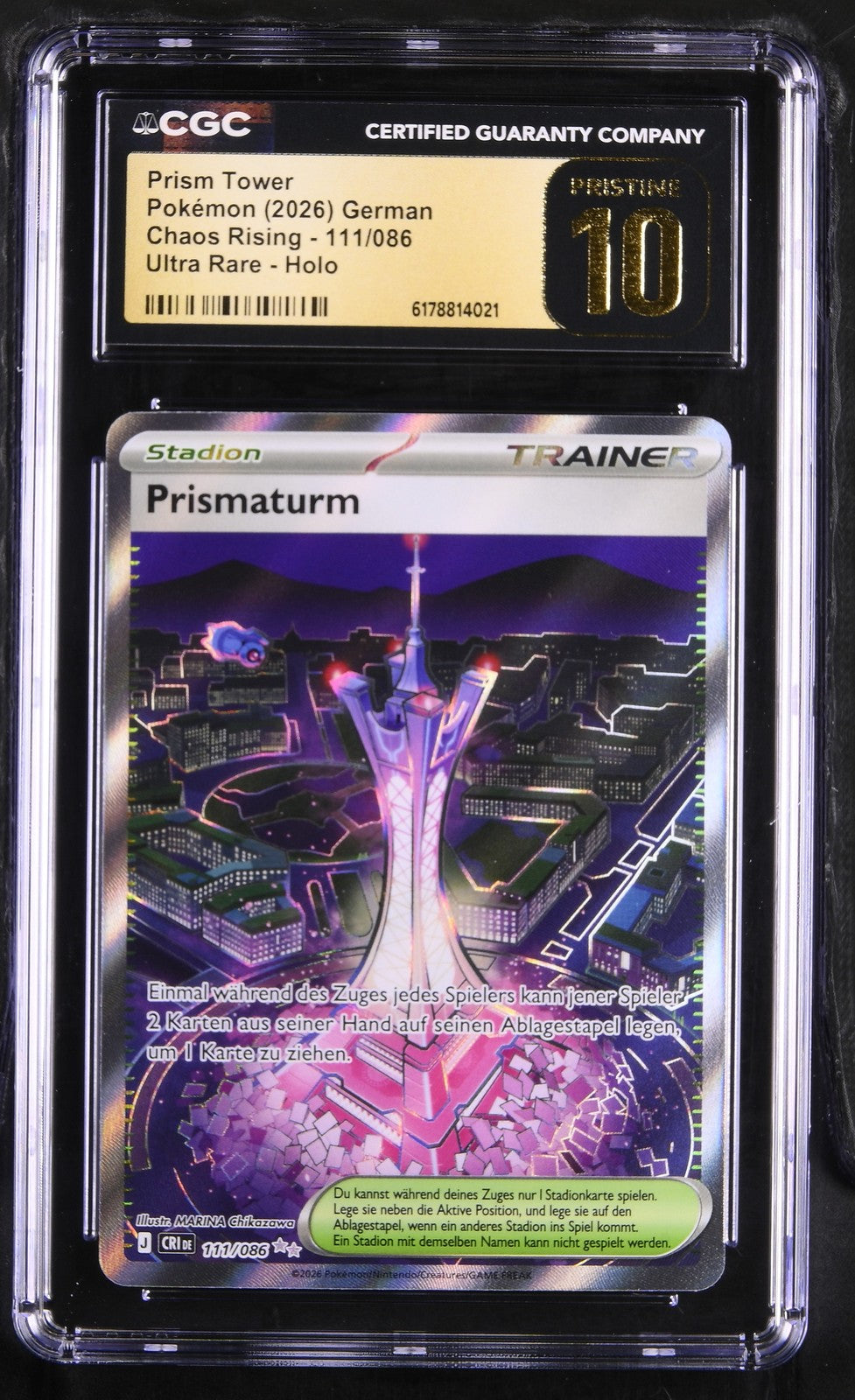 Pokémon Prism Tower CGC Pristine 10 Chaos Rising DE