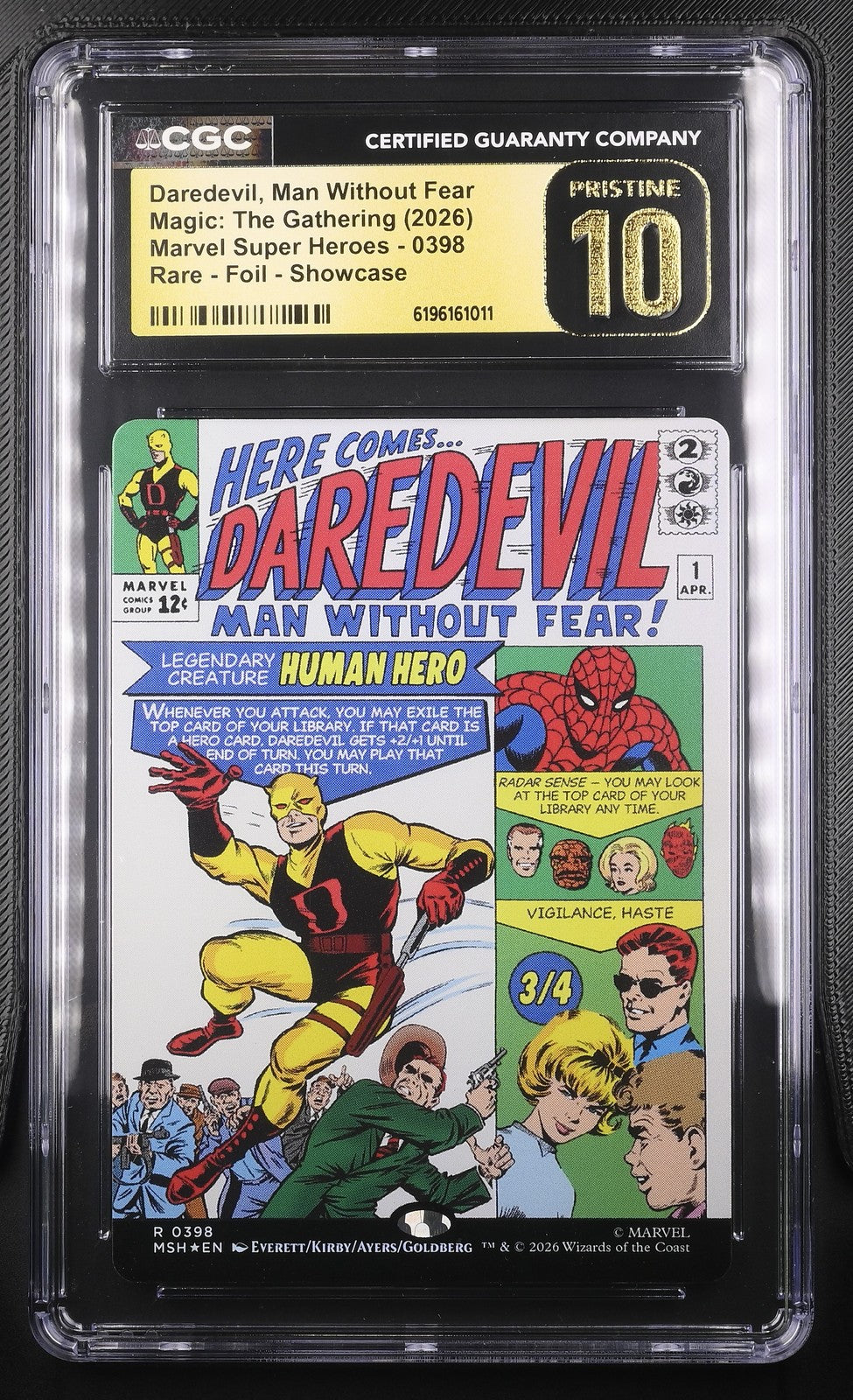 Magic: The Gathering Daredevil, Man Without Fear 0398 CGC PRISTINE 10 MSH