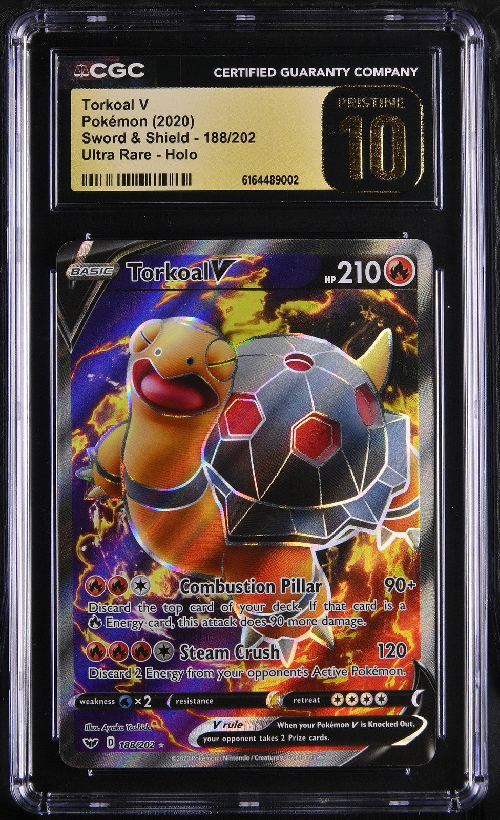 Torkoal V 188/202 – CGC PRISTINE 10 –  Sword & Shield – Graded