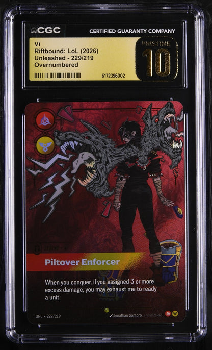 Vi 229/219 – CGC PRISTINE 10 – Riftbound TCG Unleashed – Graded