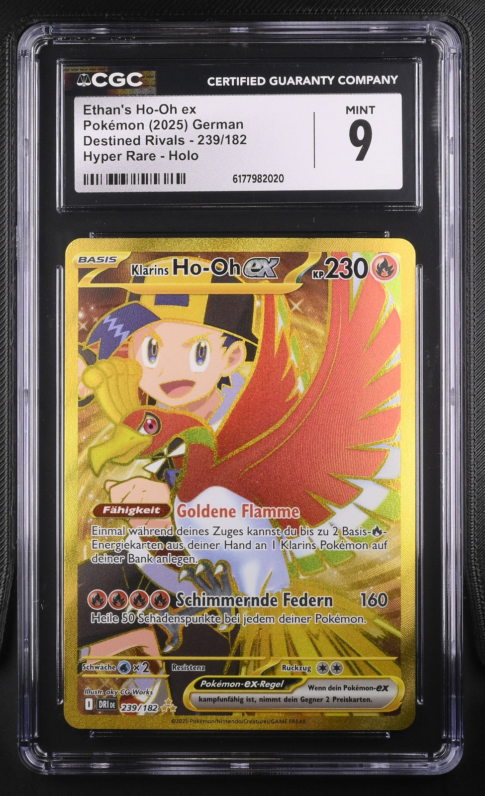 Pokémon Ethan'S Ho-Oh Ex 239/182 CGC 9 Destined Rivals