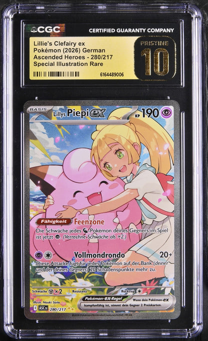 Lillie'S Clefairy Ex 280/217 – CGC PRISTINE 10 –  Ascended Heroes – Graded