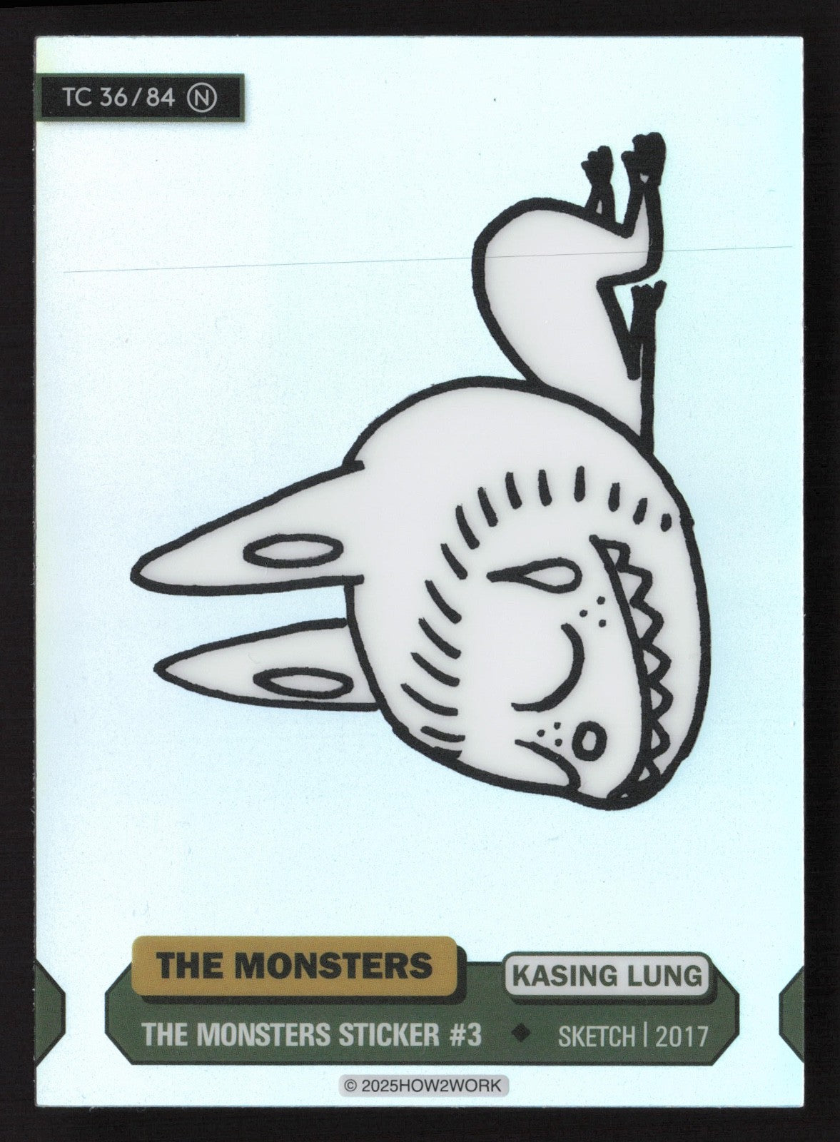 Labubu The Monsters Series 3 - How2Work – TC 36/84 N The Monsters Sticker #3