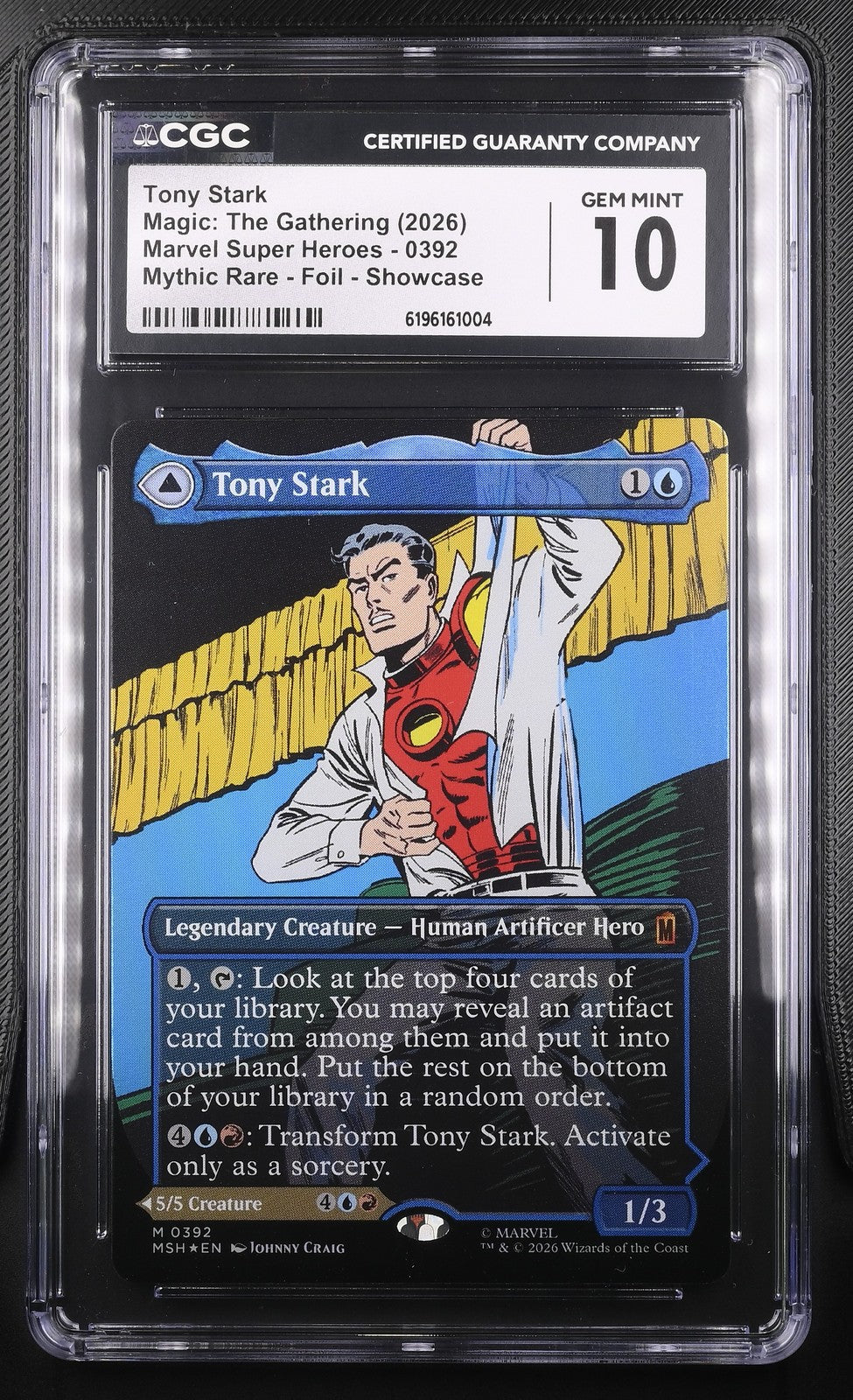 Magic: The Gathering Tony Stark 0392 CGC GEM MINT 10 Marvel Super Heroes