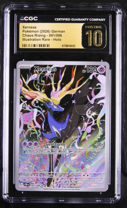 Pokémon Xerneas CGC Pristine 10 Chaos Rising DE