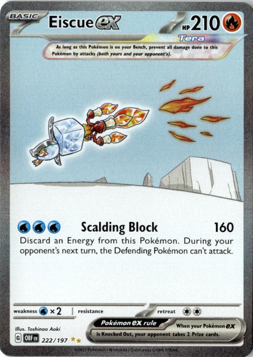 Eiscue ex - | Special Illustration Rare | Obsidian Flames | 222/197 | NM | EN