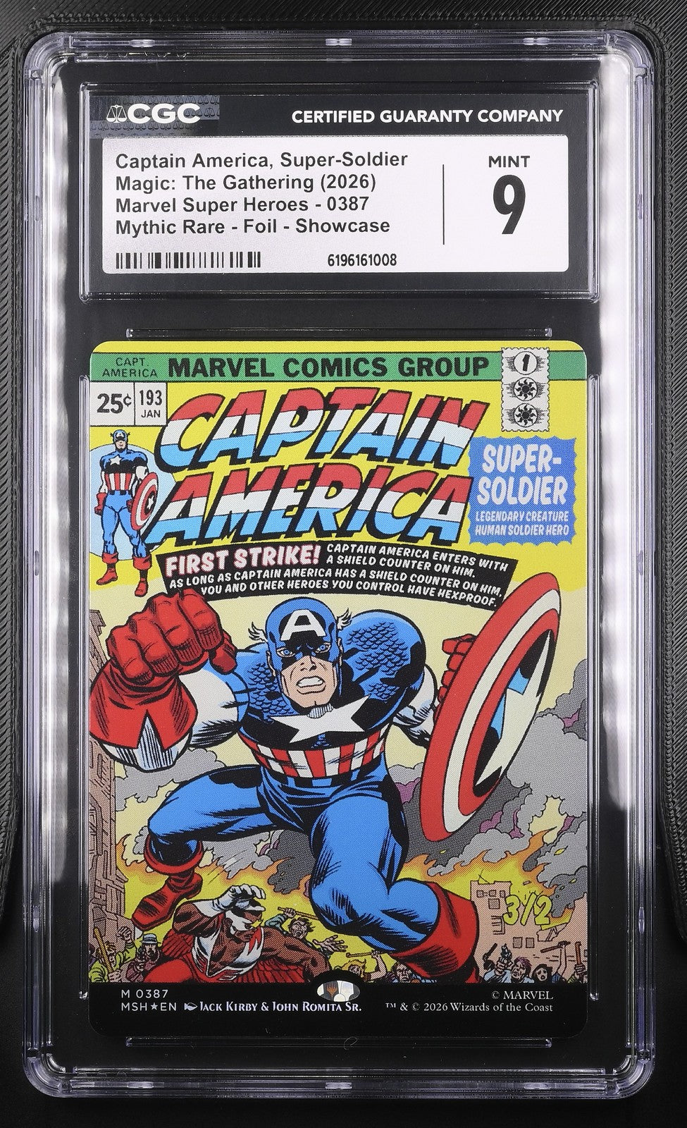 Magic: The Gathering Captain America, Super-Soldier 0387 CGC 9 MSH