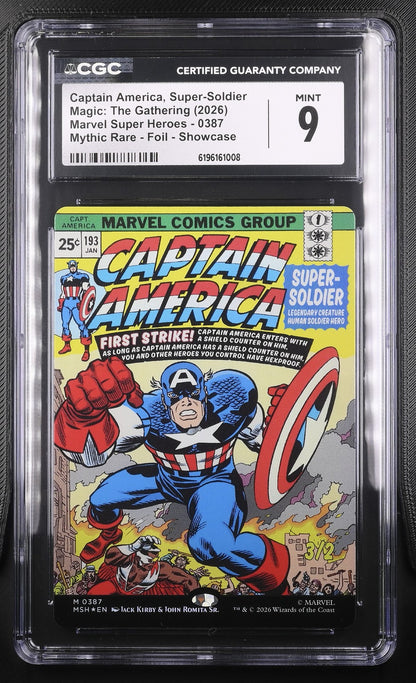 Magic: The Gathering Captain America, Super-Soldier 0387 CGC 9 MSH