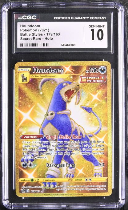 Houndoom 179/163 – CGC GEM MINT 10 –  Battle Styles – Graded