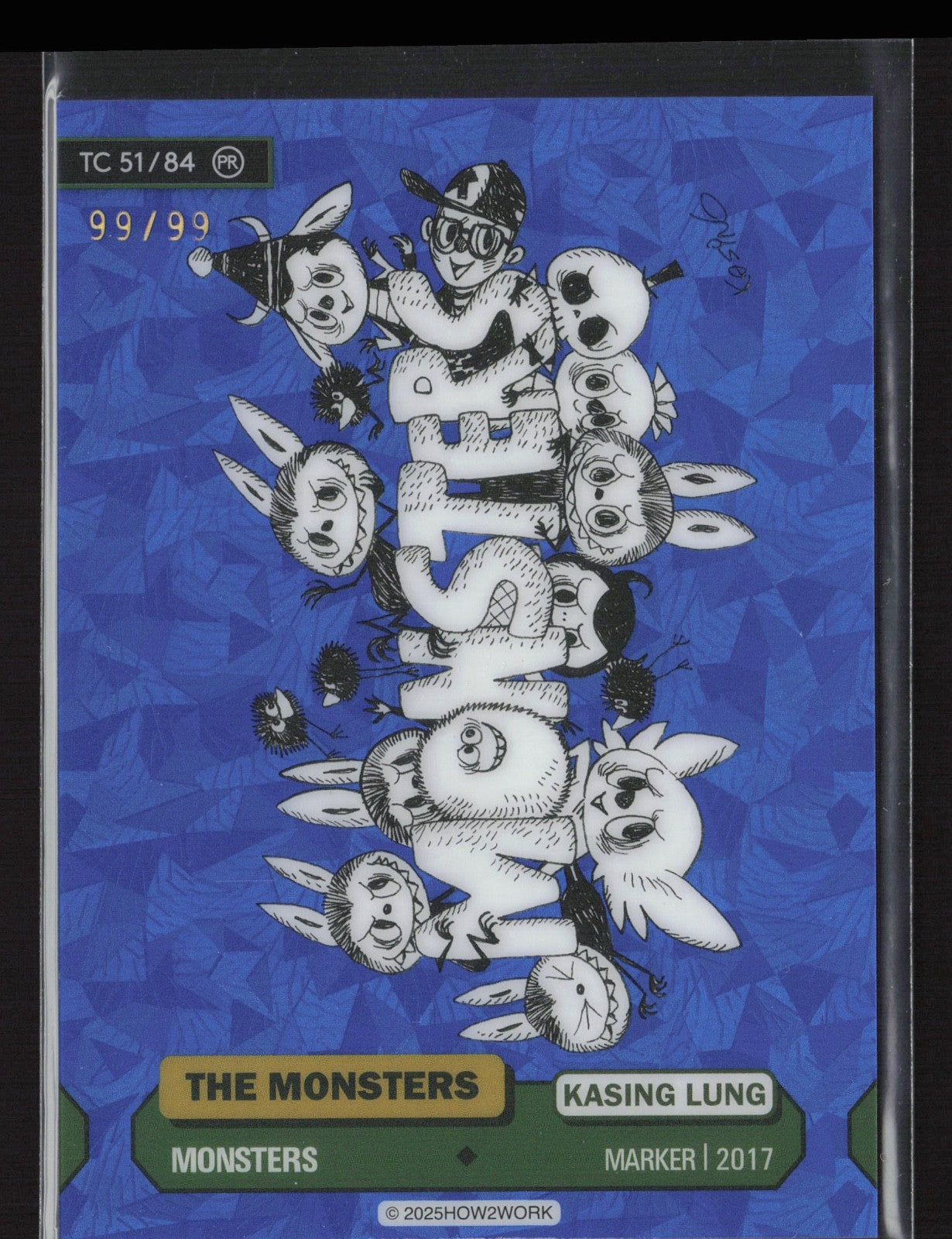Labubu Series 3 - How2Work – TC 51/84 PR Monsters - Serealized 99/99