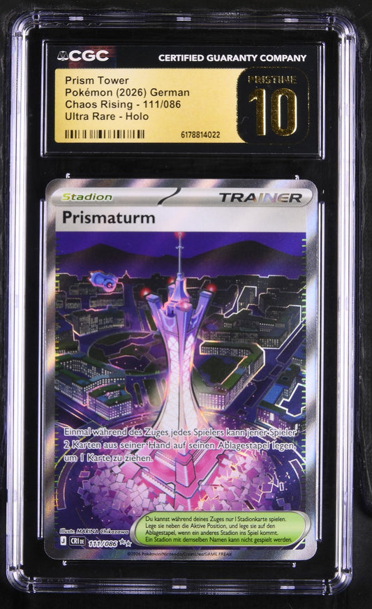 Pokémon Prism Tower CGC Pristine 10 Chaos Rising DE