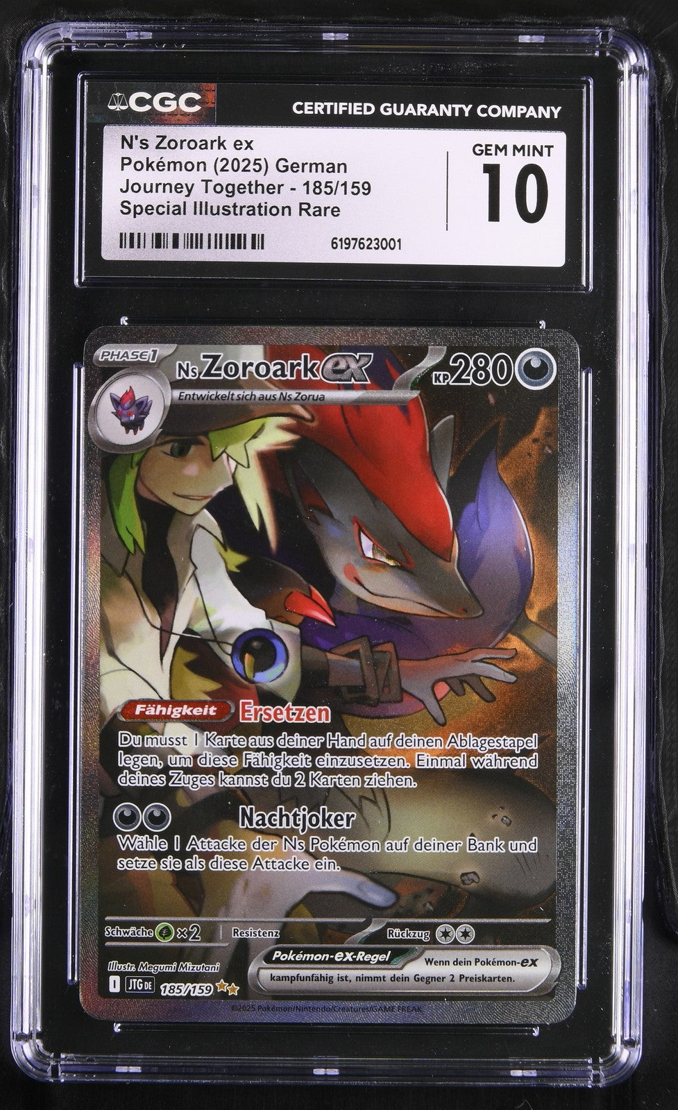 N's Zoroark ex 185/159 Journey Together DE SIR CGC Gem Mint 10 Pokémon