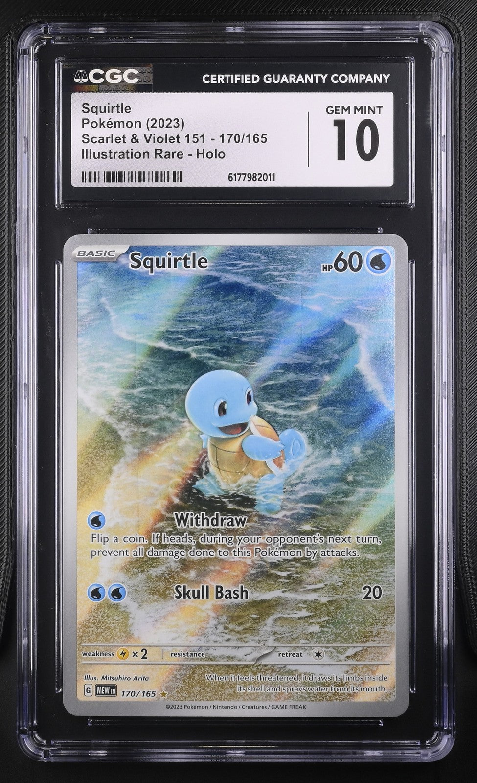 Pokémon Squirtle 170/165 CGC GEM MINT 10 Scarlet & Violet 151