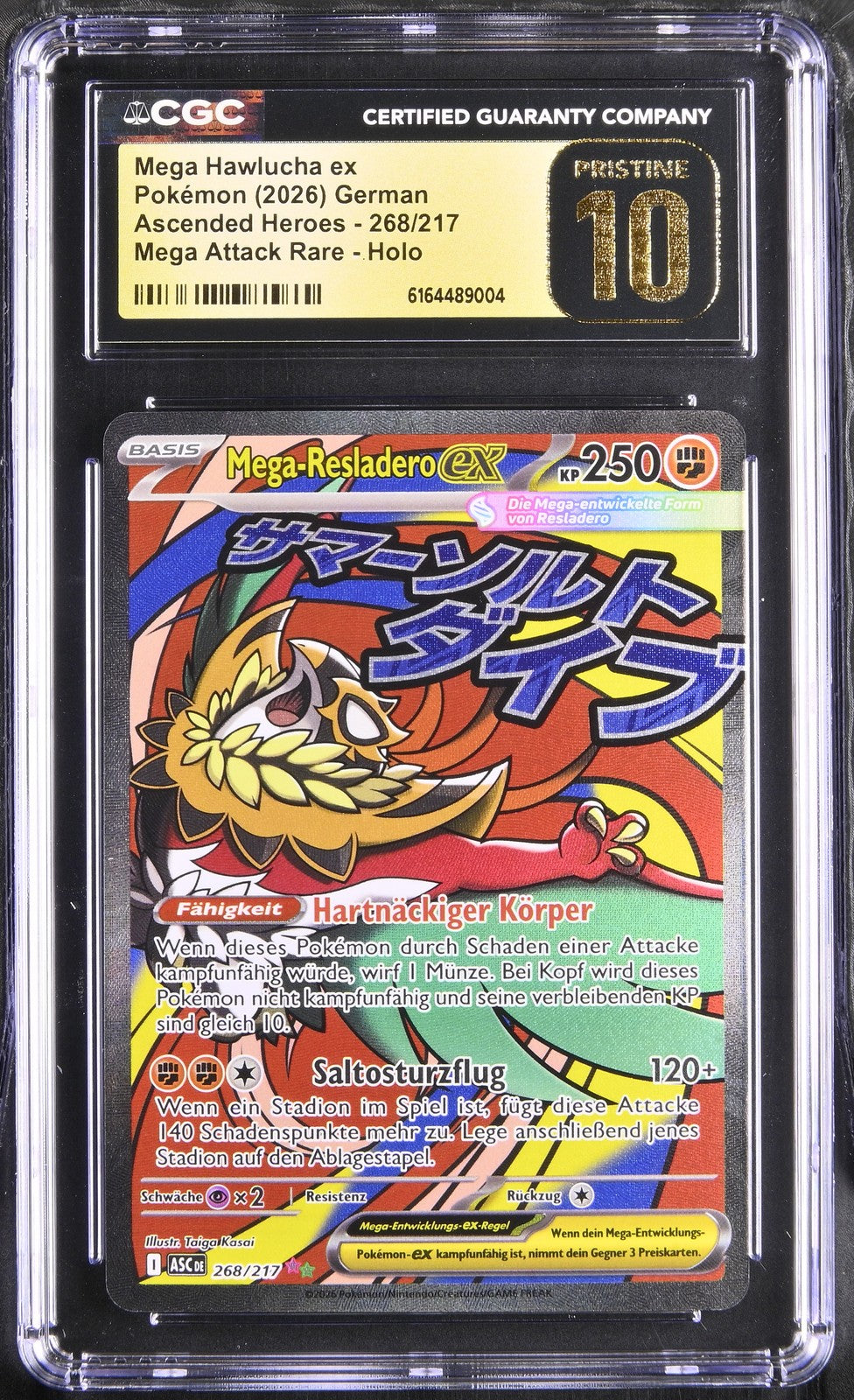 Mega Hawlucha Ex 268/217 – CGC PRISTINE 10 –  Ascended Heroes – Graded