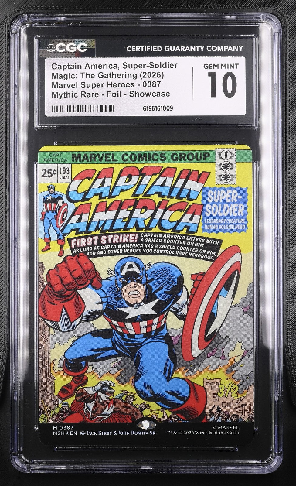 Magic: The Gathering Captain America, Super-Soldier 0387 CGC GEM MINT 10 MSH
