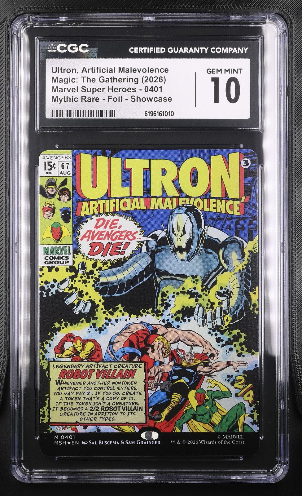 Magic: The Gathering Ultron, Artificial Malevolence 0401 CGC GEM MINT 10 MSH