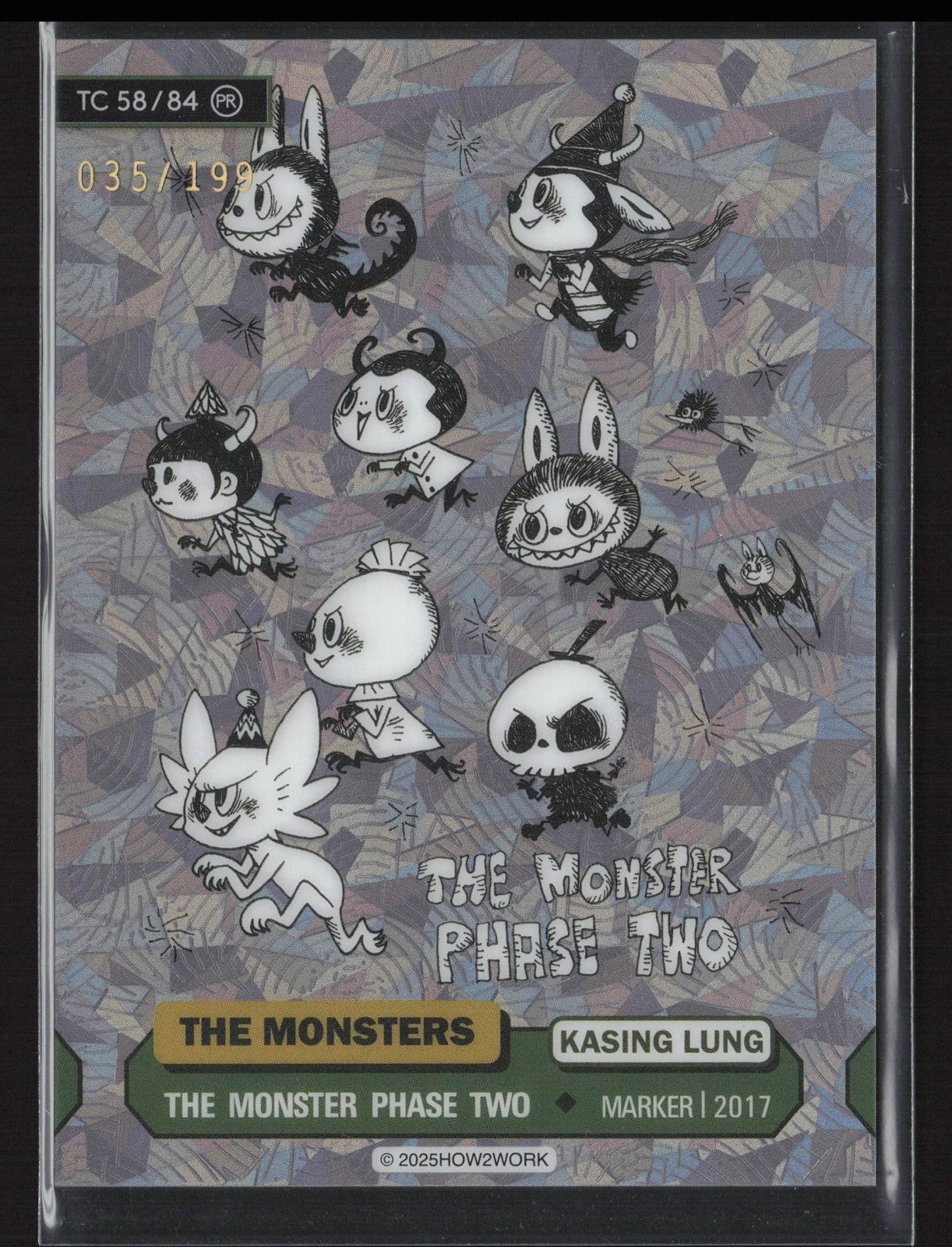 Labubu Series 3 - How2Work – TC 58/84 PR Monster Phase Two - Serealized 35/199