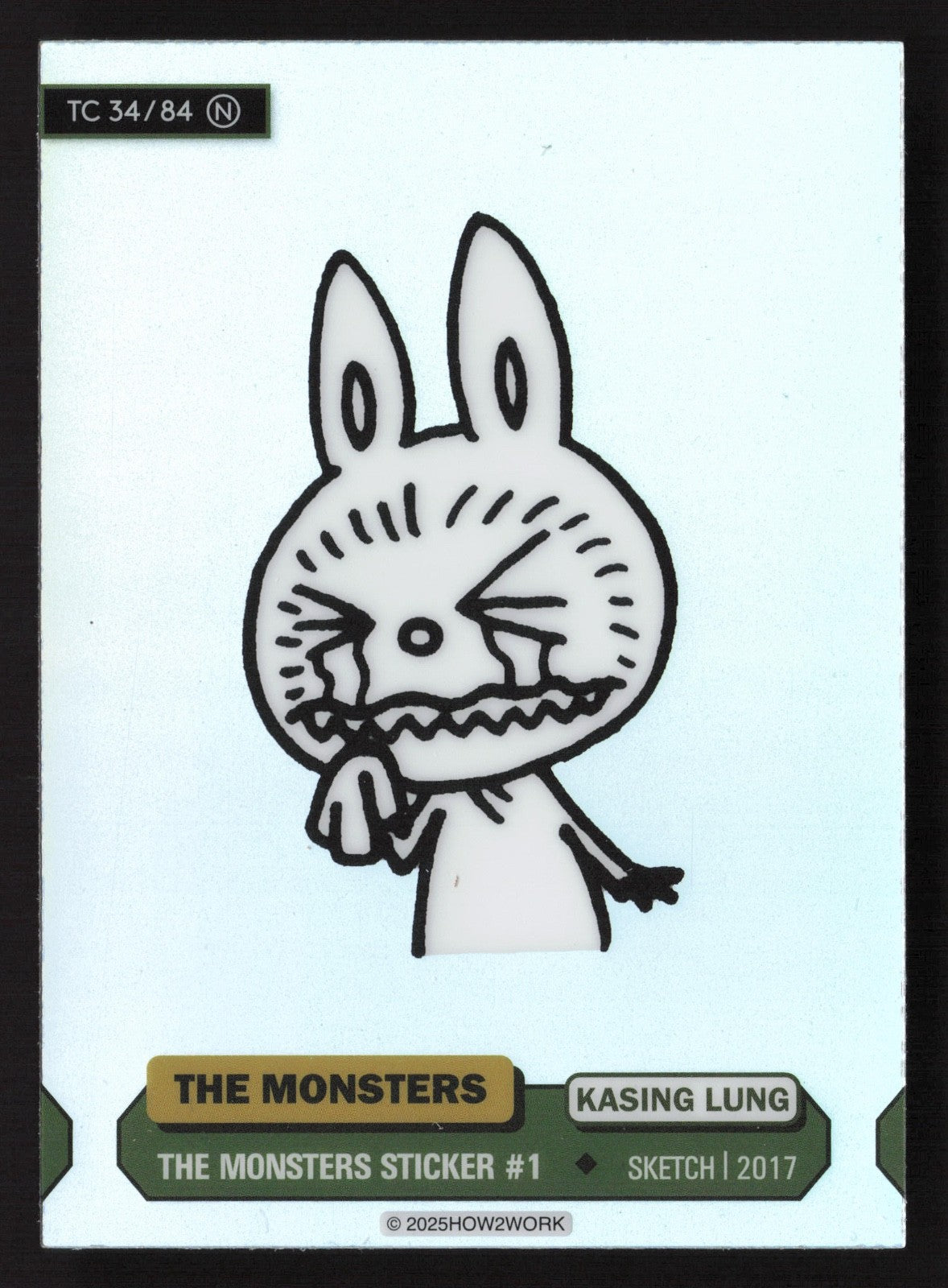 Labubu The Monsters Series 3 - How2Work – TC 34/84 N The Monsters Sticker #1
