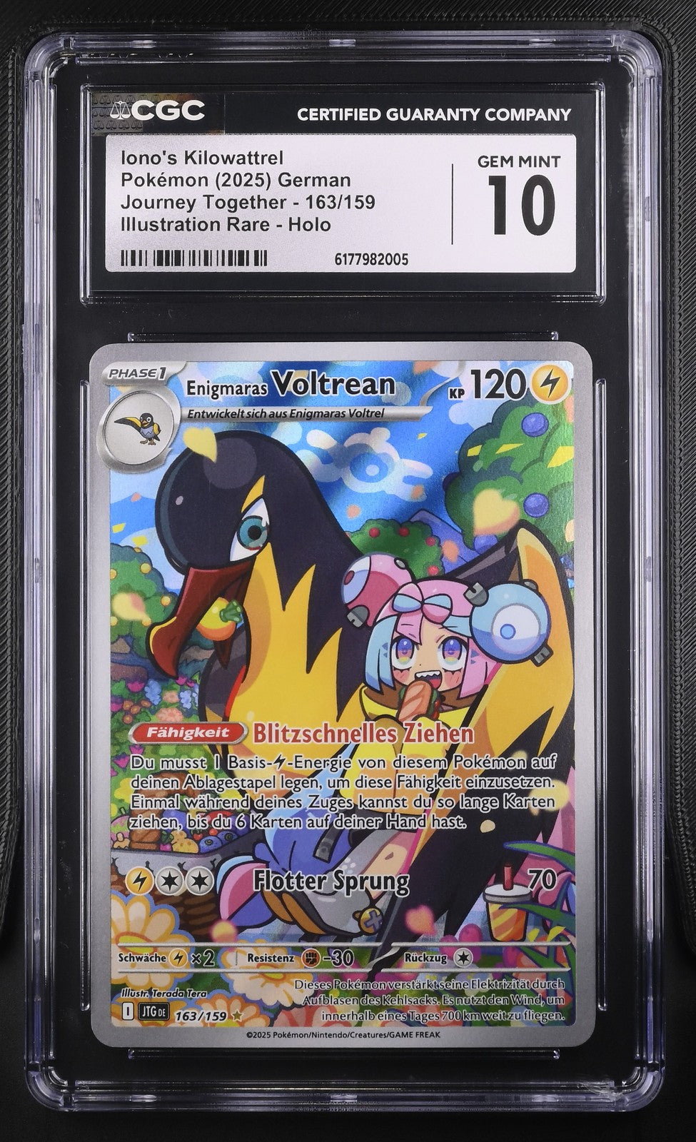 Pokémon Iono'S Kilowattrel 163/159 CGC GEM MINT 10 Journey Together