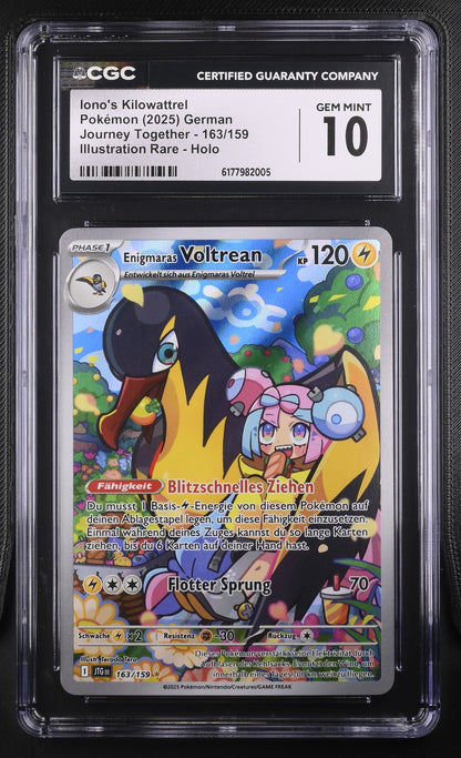 Pokémon Iono'S Kilowattrel 163/159 CGC GEM MINT 10 Journey Together