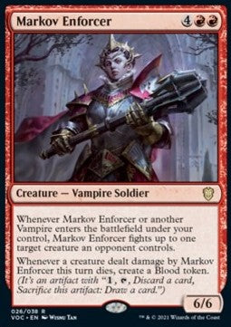 Markov Enforcer (V.1) - Commander: Innistrad: Crimson Vow (Rare) [26]
