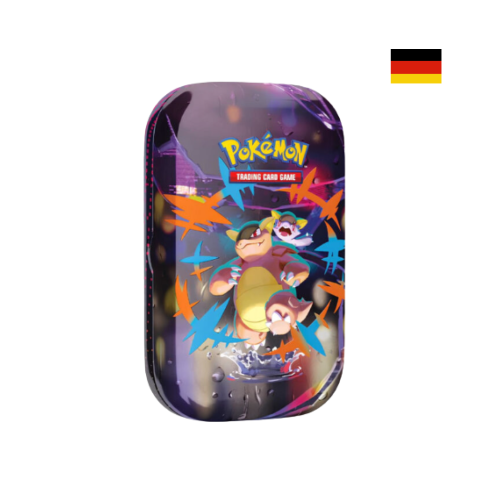 Mega-Kangama als Motiv auf Pokémon Mini Tin aus der Kollektion Mega Entwicklung
