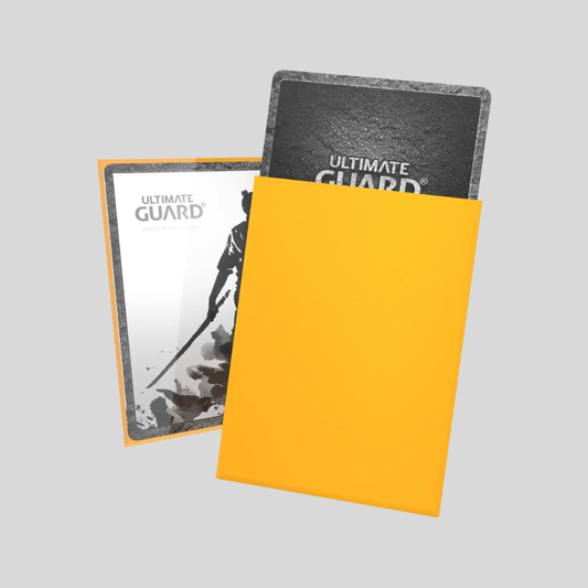 Ultimate Guard Katana Sleeves Standard Size 66×91 mm – 100 hochwertige Kartenhüllen in gelb mit perfektem Shuffle-Feel für Magic, Pokémon und andere TCGs