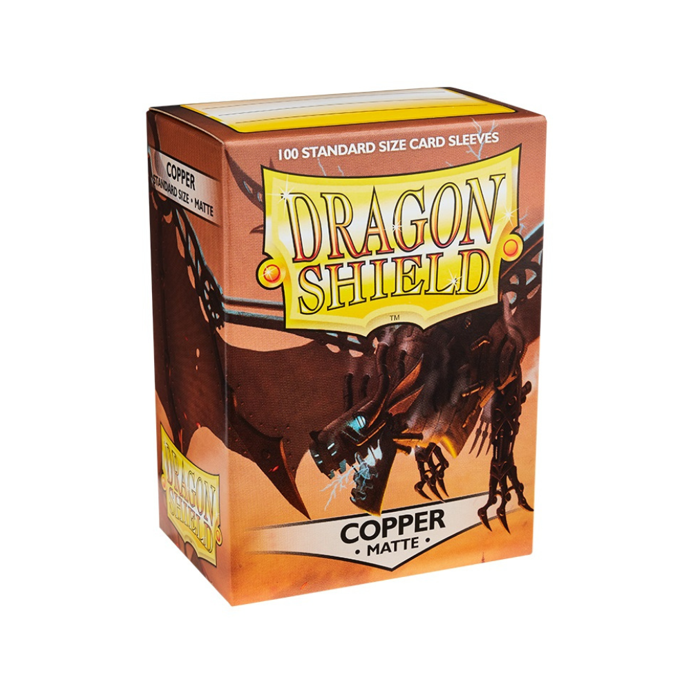 Dragon Shield Jet Matte Sleeves – 100 Kartenhüllen in Standardgröße, kupfer, strukturierte Oberfläche für optimalen Halt beim Spielen.