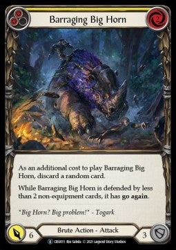 Barraging Big Horn (Yellow) (Normal) - Crucible of War - Unlimited (Rare) [CRU011]