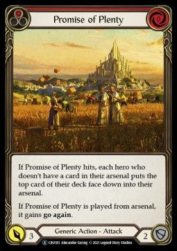 Promise of Plenty (Red) (Normal) - Crucible of War - Unlimited (Rare) [CRU183]