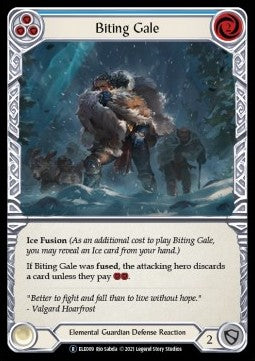 Biting Gale (Blue) (Rainbow Foil) - Tales of Aria - Unlimited (Rare) [ELE009]