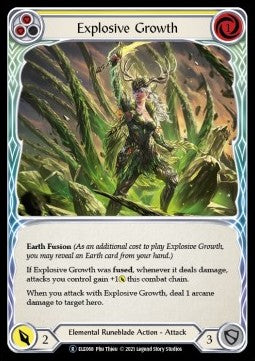 Explosive Growth (Yellow) (Rainbow Foil) - Tales of Aria - Unlimited (Rare) [ELE068]