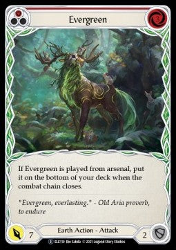 Evergreen (Red) (Rainbow Foil) - Tales of Aria - Unlimited (Rare) [ELE119]