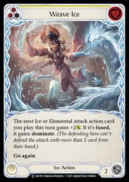 Weave Ice (Yellow) (Rainbow Foil) - Tales of Aria - Unlimited (Rare) [ELE-U-ELE155]