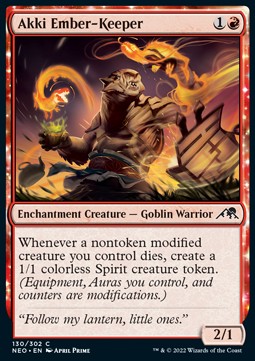 Akki Ember-Keeper - Kamigawa: Neon Dynasty (Common) [130]