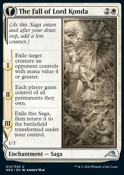 The Fall of Lord Konda // Fragment of Konda - Kamigawa: Neon Dynasty (Uncommon) [12]