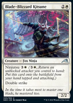 Blade-Blizzard Kitsune - Kamigawa: Neon Dynasty (Uncommon) [5]