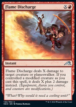 Flame Discharge - Kamigawa: Neon Dynasty (Uncommon) [142]